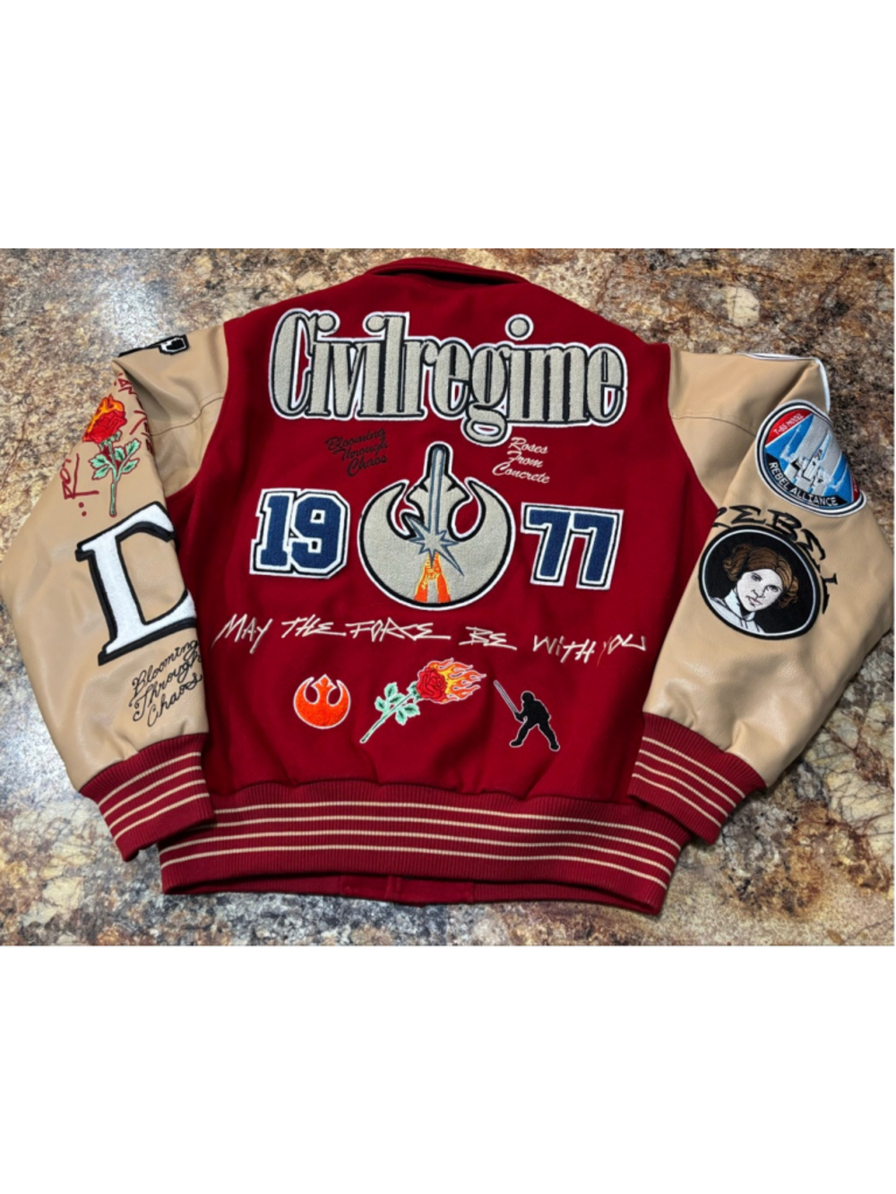 Civil Regime x Star Wars “Blooming Through Chaos” Varsity Jacket Medium - Picture 2 of 8